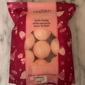 Vitabath Pomegranate Bellini Blush bath fizzies 9 bath bombs, new in wrappers